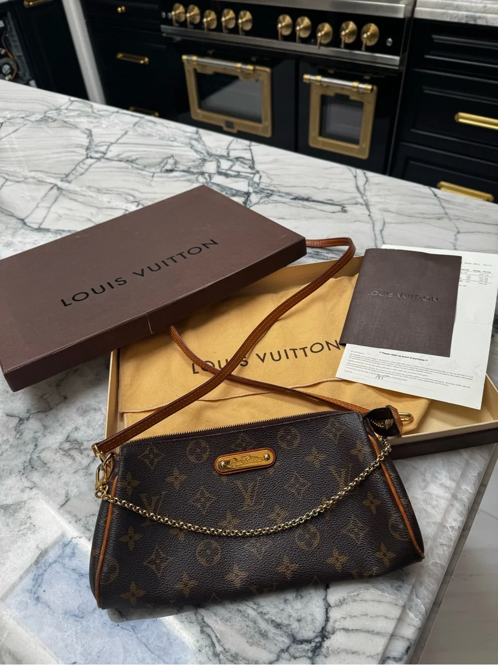 Louis Vuitton Brown Eva Monogram Canvas Cross Body Bag
